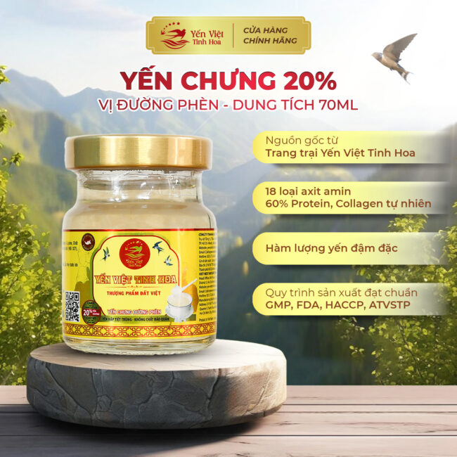 Yến chưng 20% - đường phèn