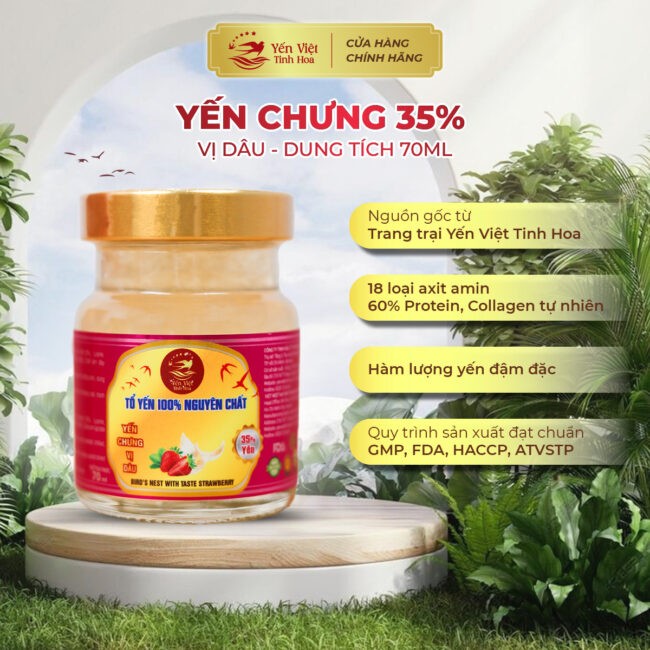 Yến chưng 35% - vị dâu