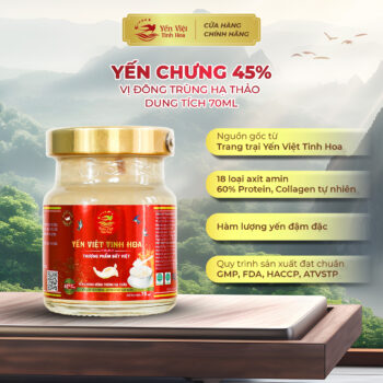 Yến chưng 45% đông trùng hạ thảo