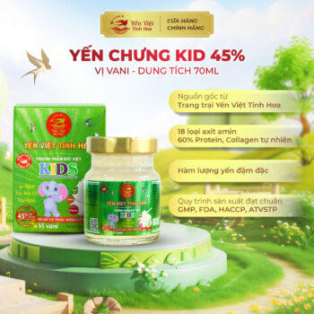 Yến Chưng Kids Vị Vani 45%