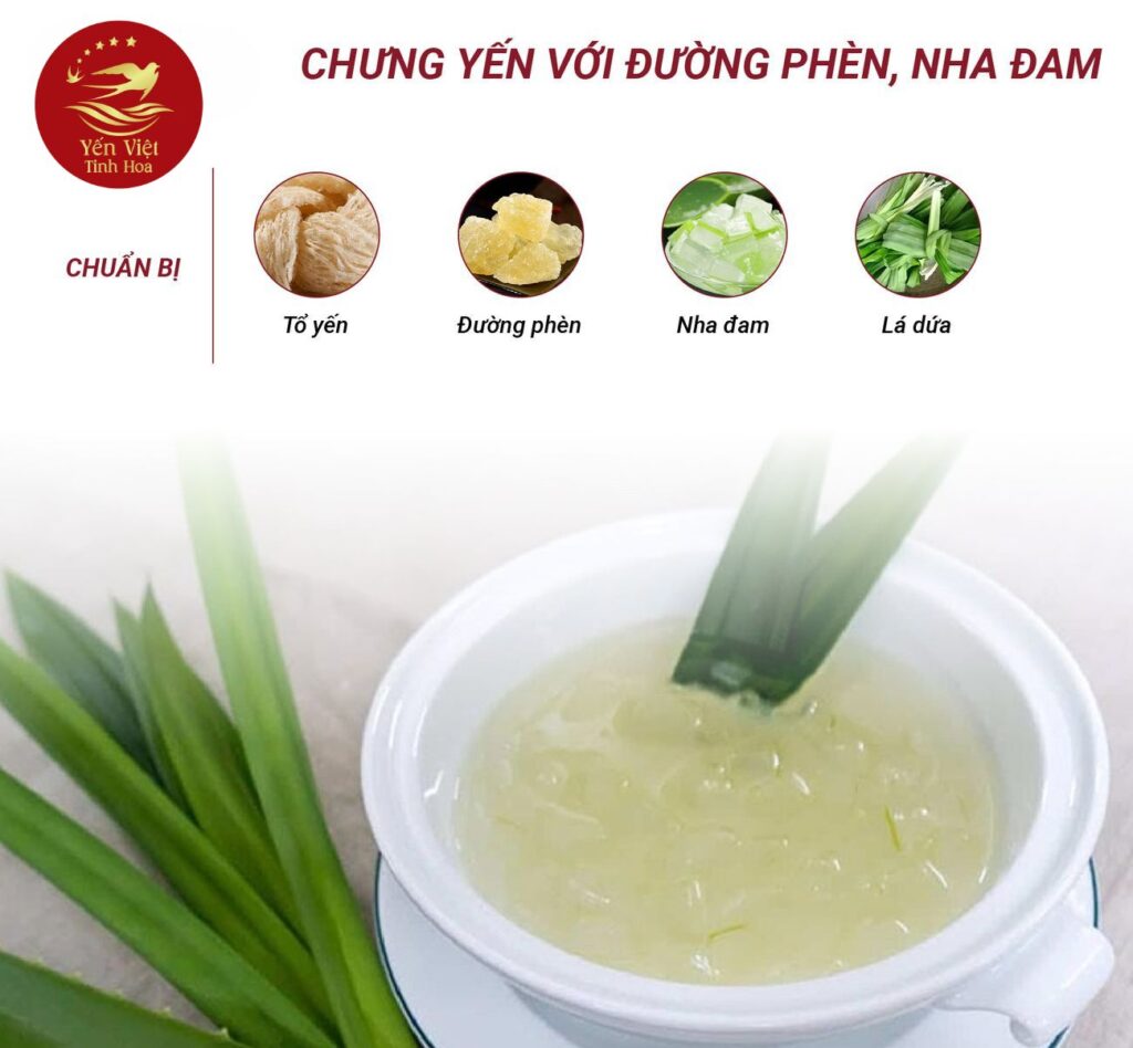 Yến Chưng Đường Phèn, Nha Đam