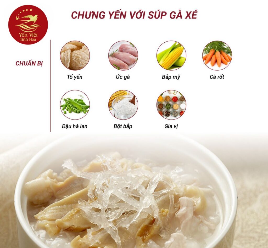 Yến Chưng Súp Gà Xé