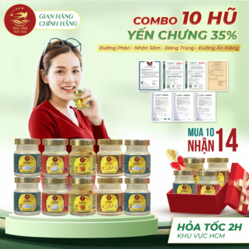 Nước Yến Chưng 35% – Combo 10 nhận 14 Hũ