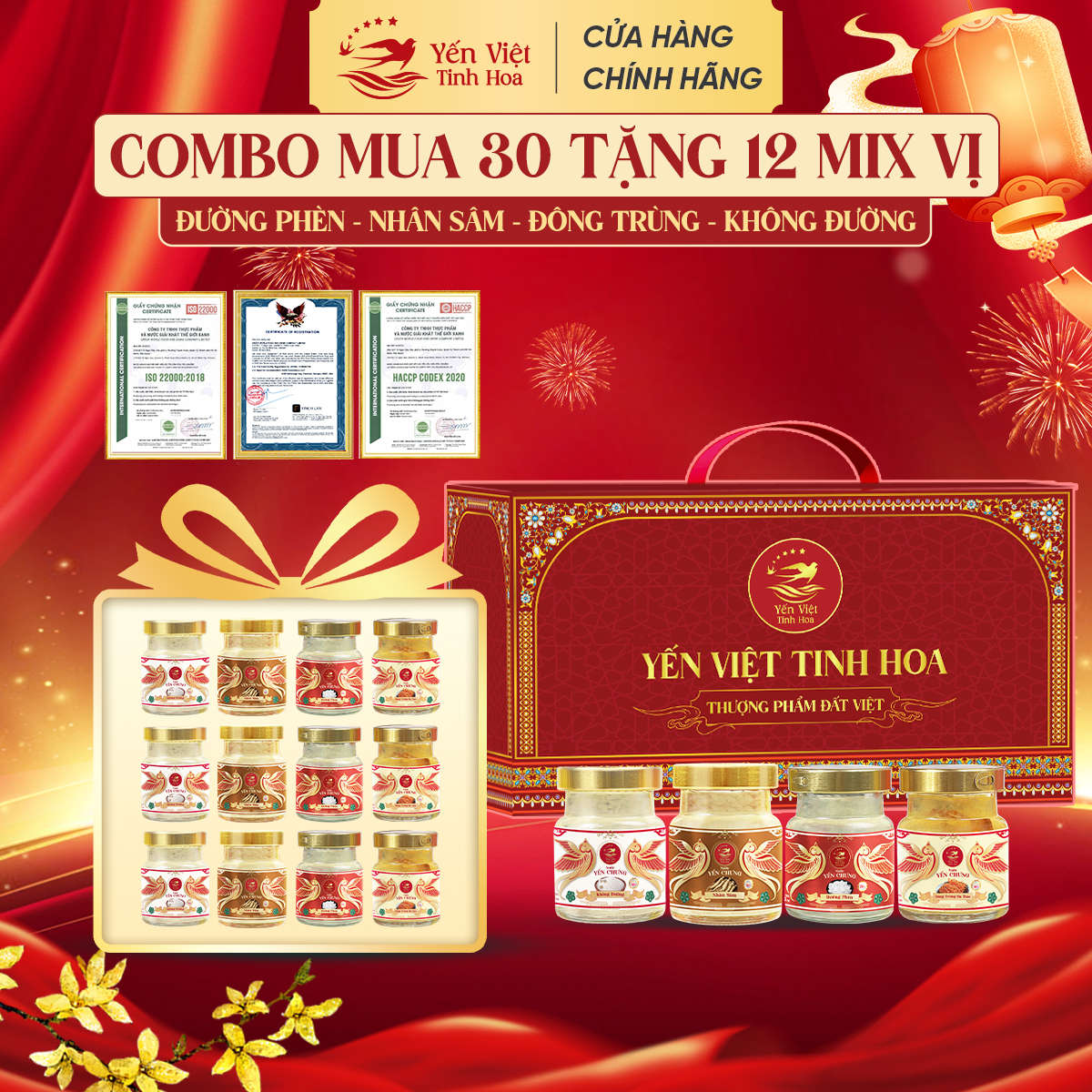 Yến chưng 35_ - combo 30 Mix vị