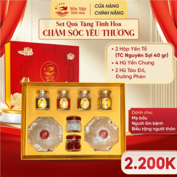 Set quà tặng Tinh Hoa Chăm Sóc Yêu Thương với 40 gram tổ yến