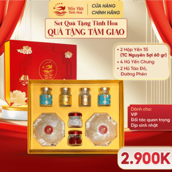 Set quà tặng Tinh Hoa Tâm Giao với 60 gram tổ yến