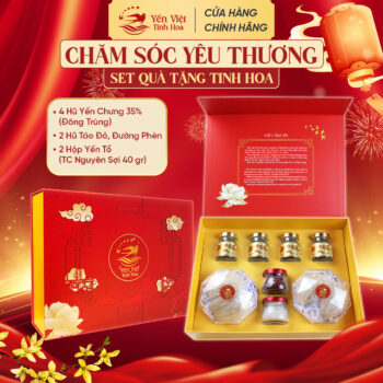 Set Quà Tặng Tổ Yến Tinh Chế Nguyên Sợi Yến Việt Tinh Hoa Chăm Sóc Yêu Thương 40G