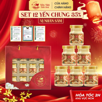 Nước Yến Chưng 35% – Set quà tặng 12 hũ cao cấp