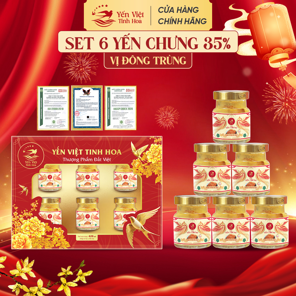 Set 6 Yến chưng 35_ - Đông trùng