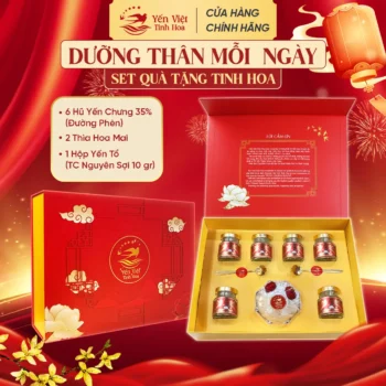 Set quà tặng Tinh Hoa Tri Ân với 10 gram tổ yến