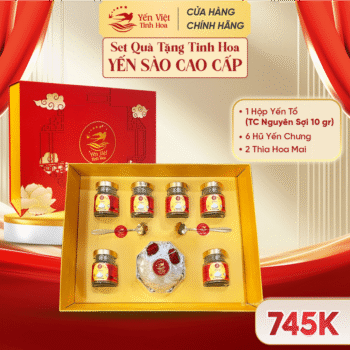 Set quà tặng Tinh Hoa Tri Ân với 10 gram tổ yến