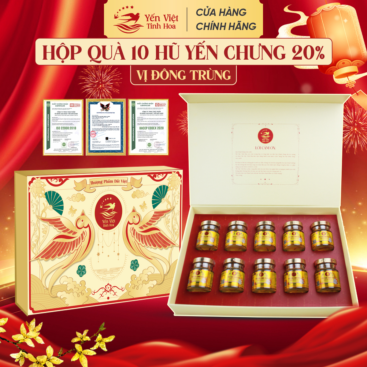 Set 10 Yến chưng 20_ - Đông Trùng