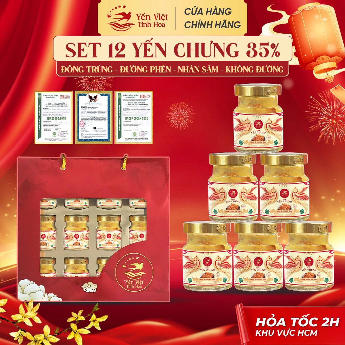 Set 12 Yến chưng 35%