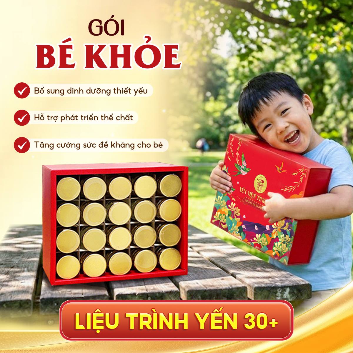 Lieu trinh yen 30+ GÓI BÉ KHỎE Liệu trình yến 30+ gói bé khỏe