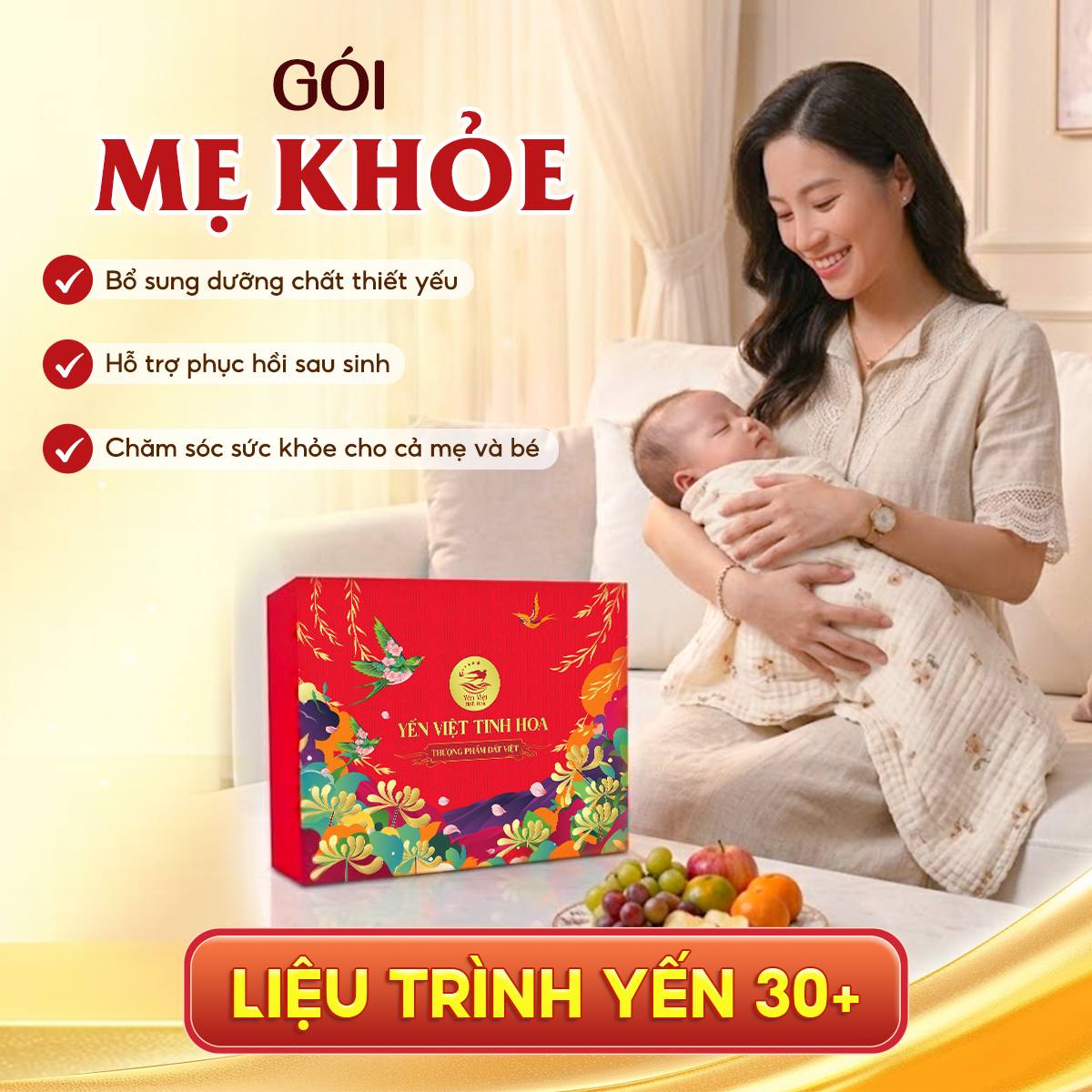 Lieu trinh yen 30+ GÓI MẸ KHỎE Liệu trình yến 30+ Gói mẹ khỏe